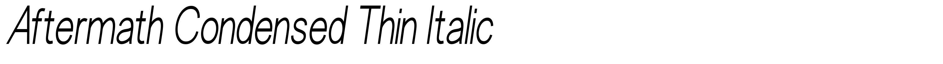 Aftermath Condensed Thin Italic